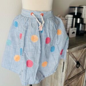 Cat & Jack Blue Striped Polka Dot Skort